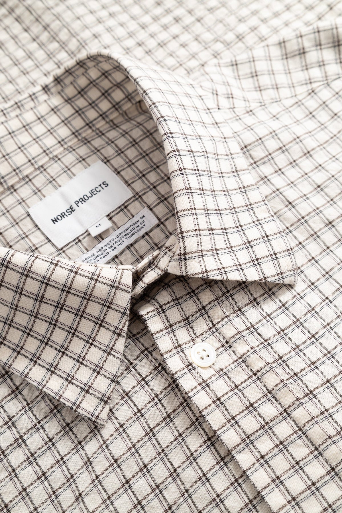 Norse Projects - Espevik Oversized Check Shirt - Natural Ecru Skjorte Norse Projects 