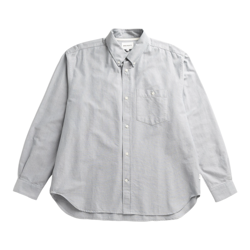 Norse Projects - Falster Oversize Oxford Bd Shirt - Aleutian Blue Skjorte Norse Projects 