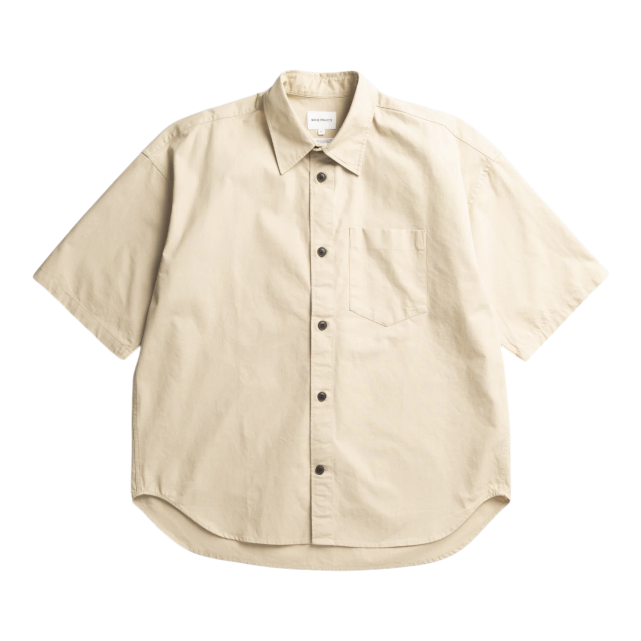 Norse Projects Falster Oversized Faded Pigment Dyed SS Shirt - Tan Shirt Norse Projects 