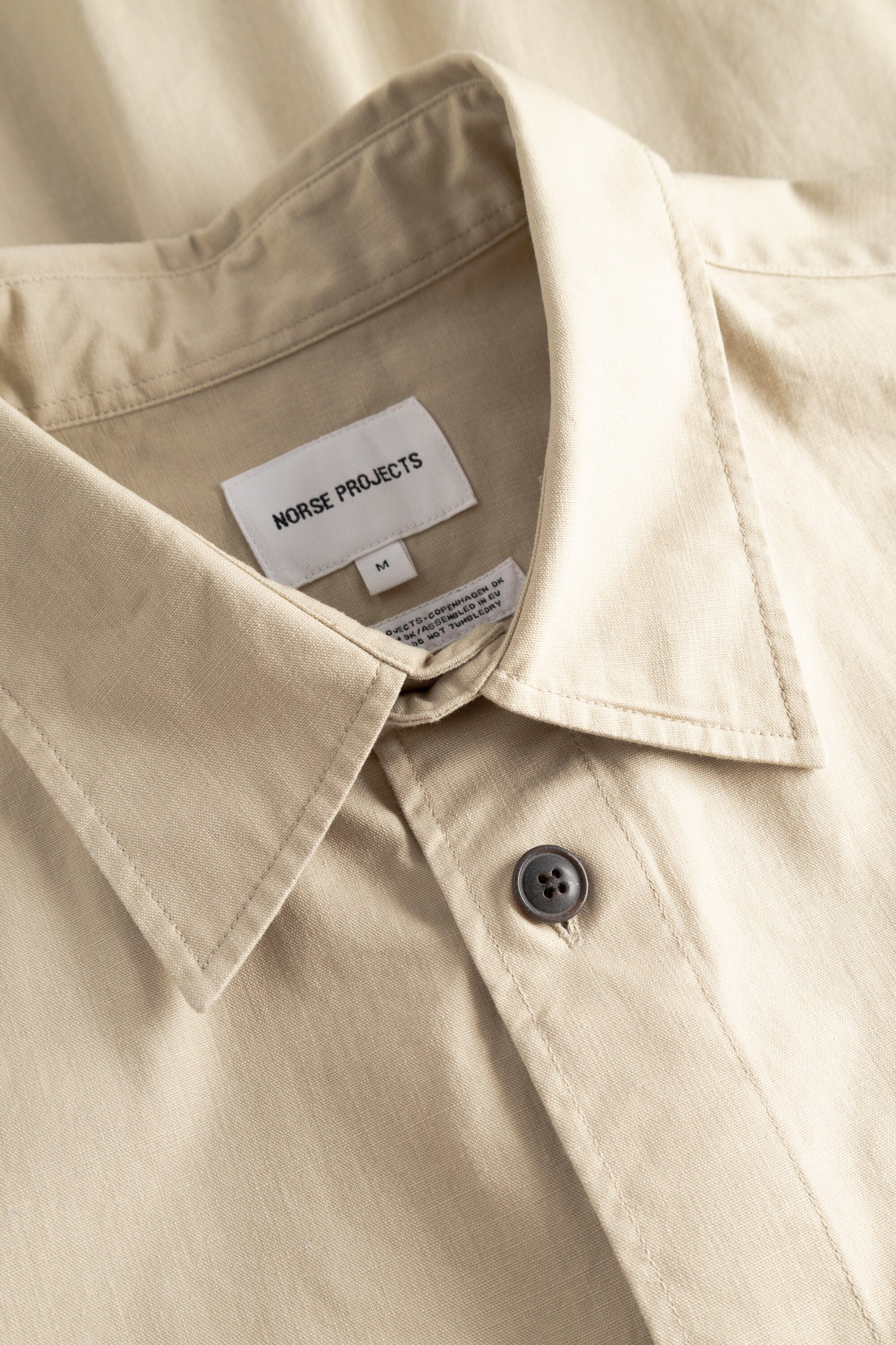 Norse Projects Falster Oversized Faded Pigment Dyed SS Shirt - Tan Shirt Norse Projects 