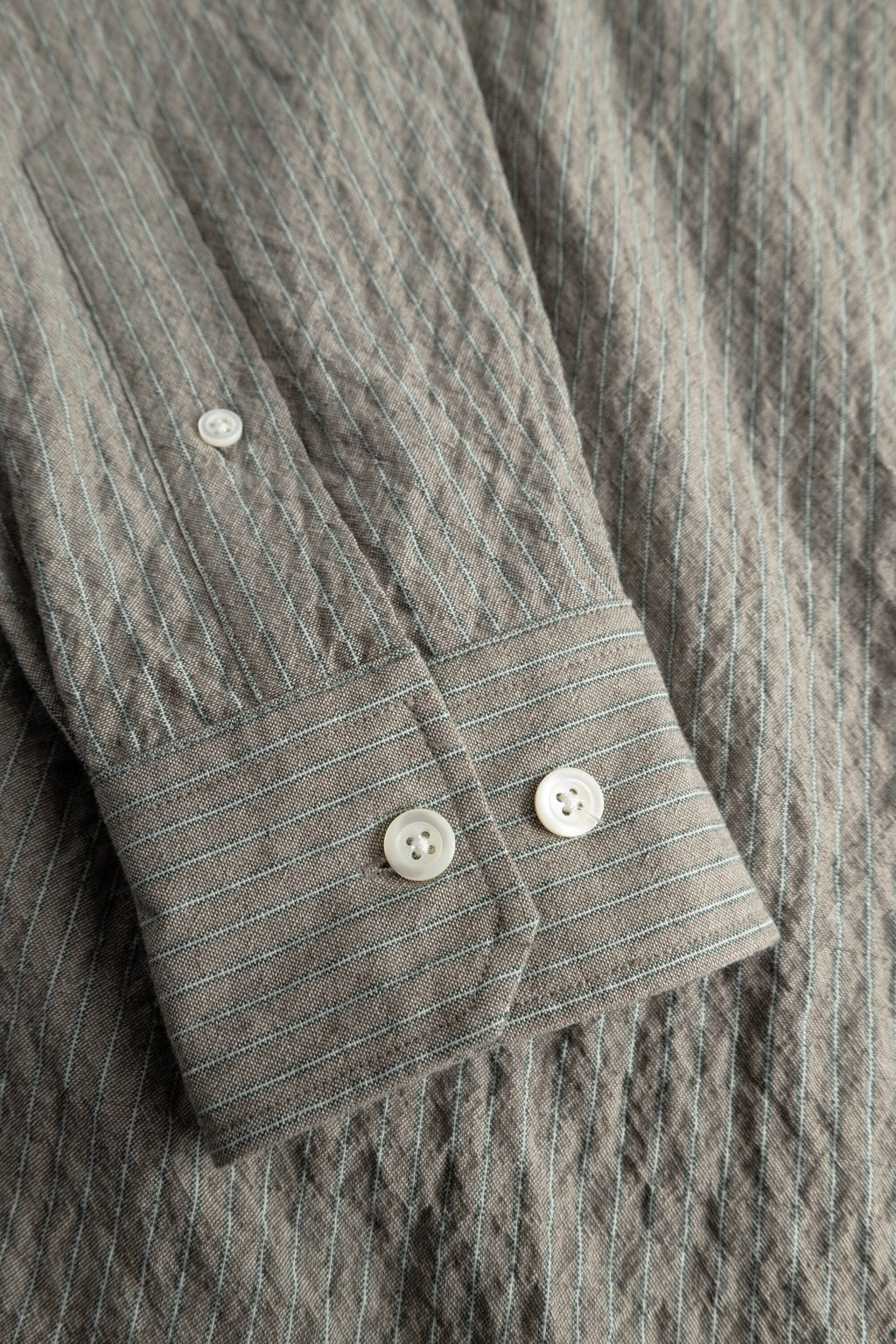 Norse Projects Falster Oversized Textured Stripe Shirt - Vetiver Shirt Norse Projects 