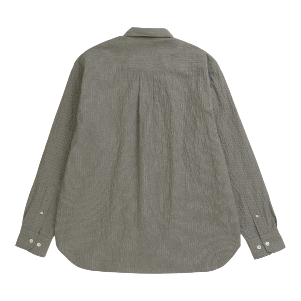 Norse Projects Falster Oversized Textured Stripe Shirt - Vetiver Shirt Norse Projects 