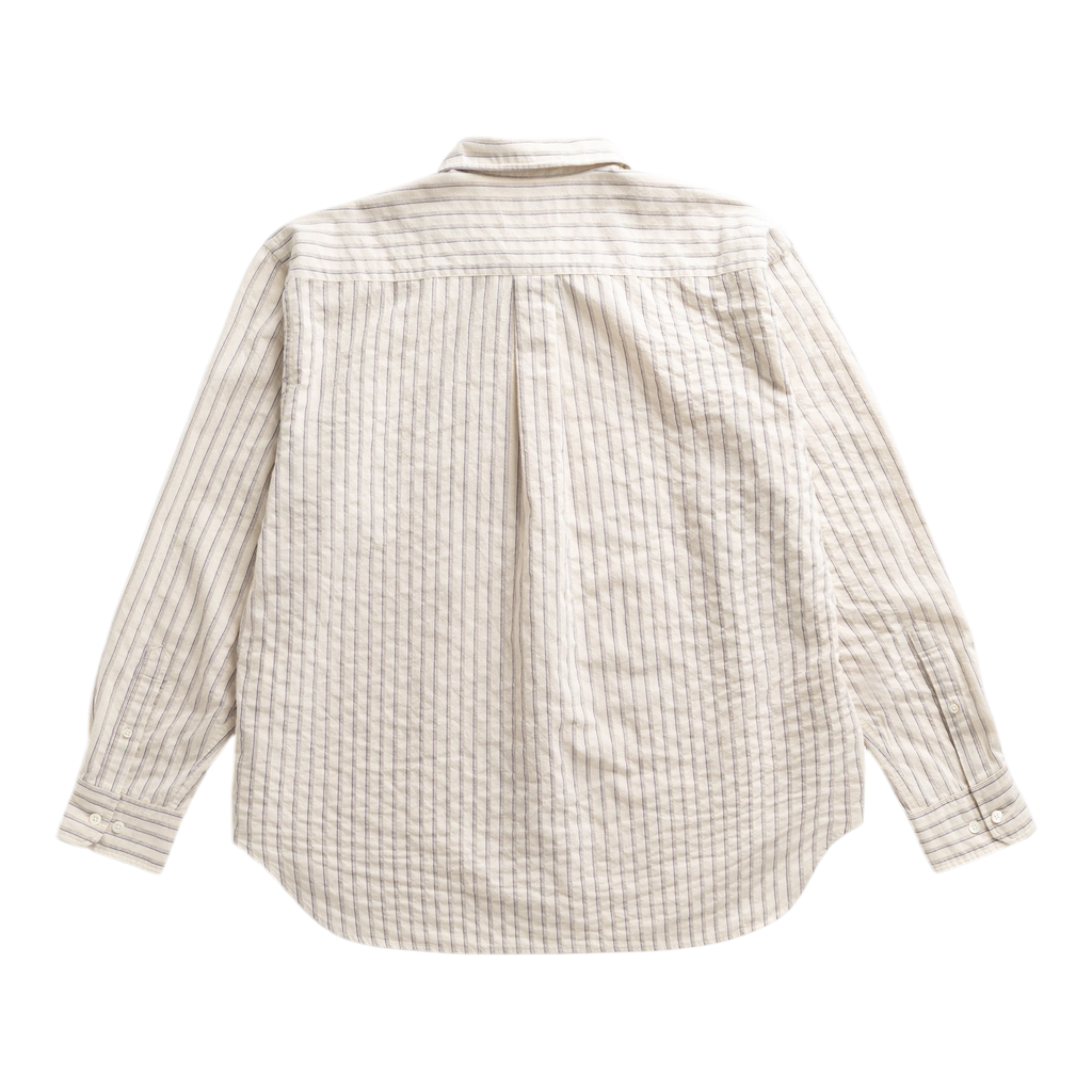 Norse Projects - Falster Stripe Oversized Shirt - Natural Ecru Skjorte Norse Projects 