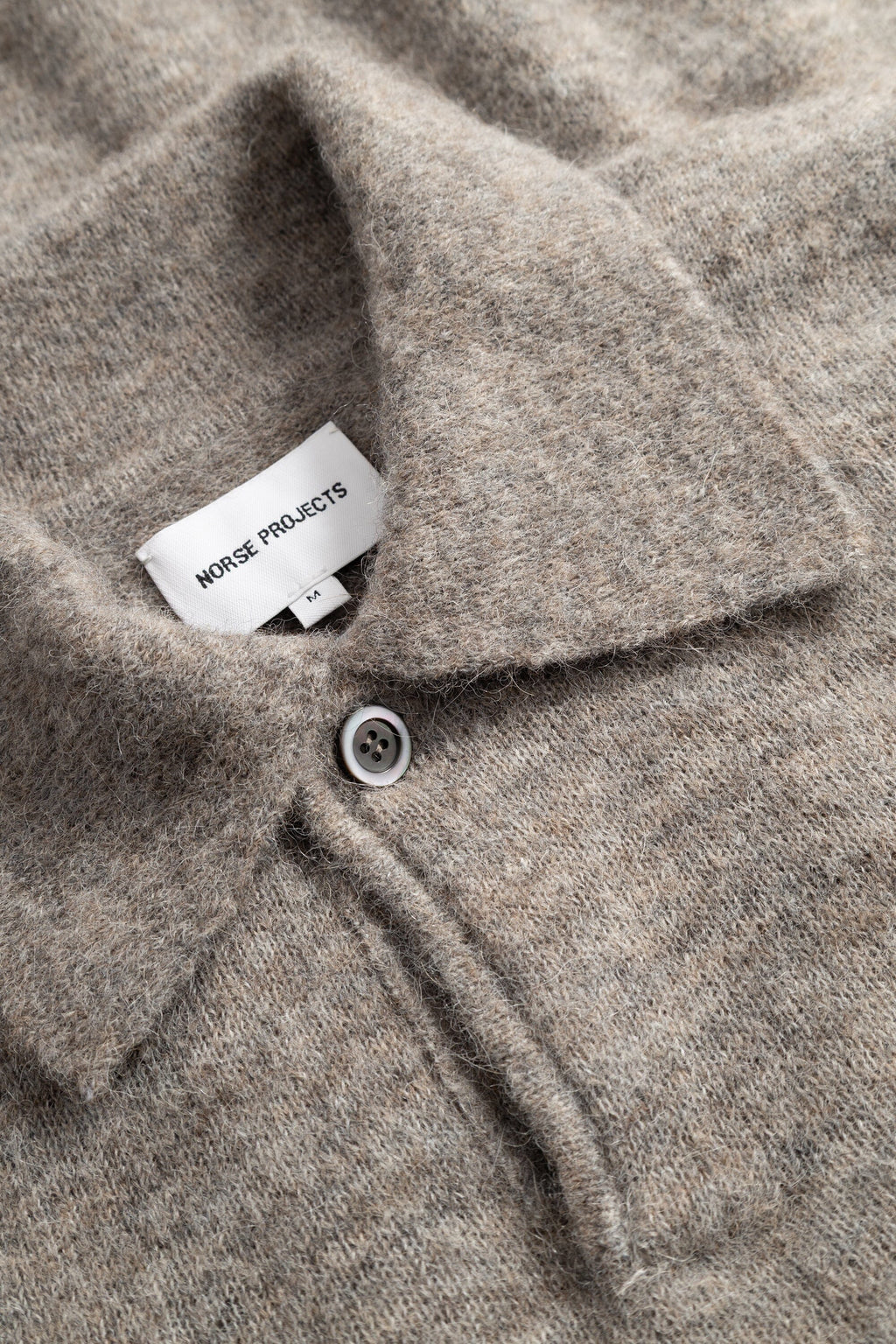 Norse Projects - Gudme Baby Alpaca Stripe Polo - Walnut Genser Norse Projects 