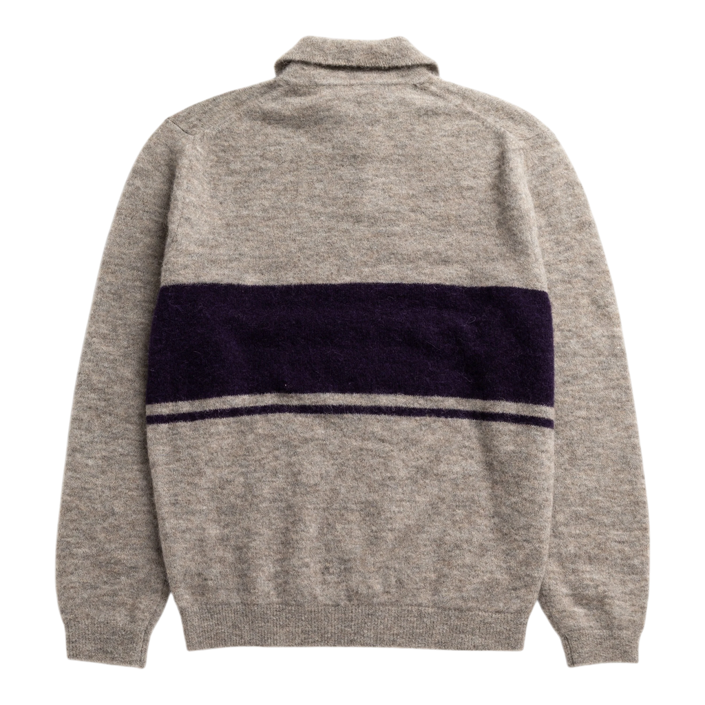Norse Projects - Gudme Baby Alpaca Stripe Polo - Walnut Genser Norse Projects 