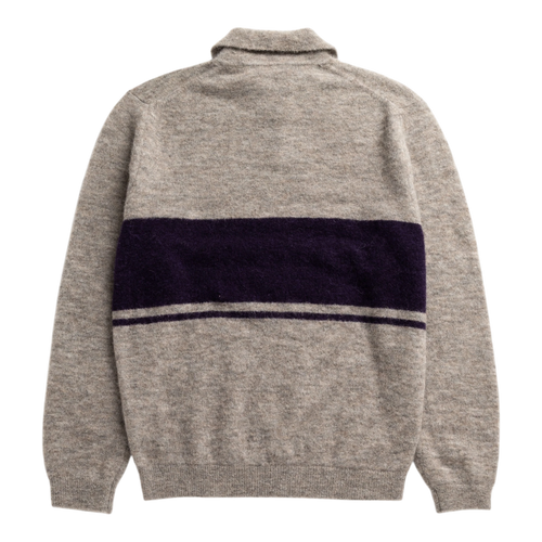 Norse Projects - Gudme Baby Alpaca Stripe Polo - Walnut Genser Norse Projects 