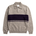 Norse Projects - Gudme Baby Alpaca Stripe Polo - Walnut Genser Norse Projects 
