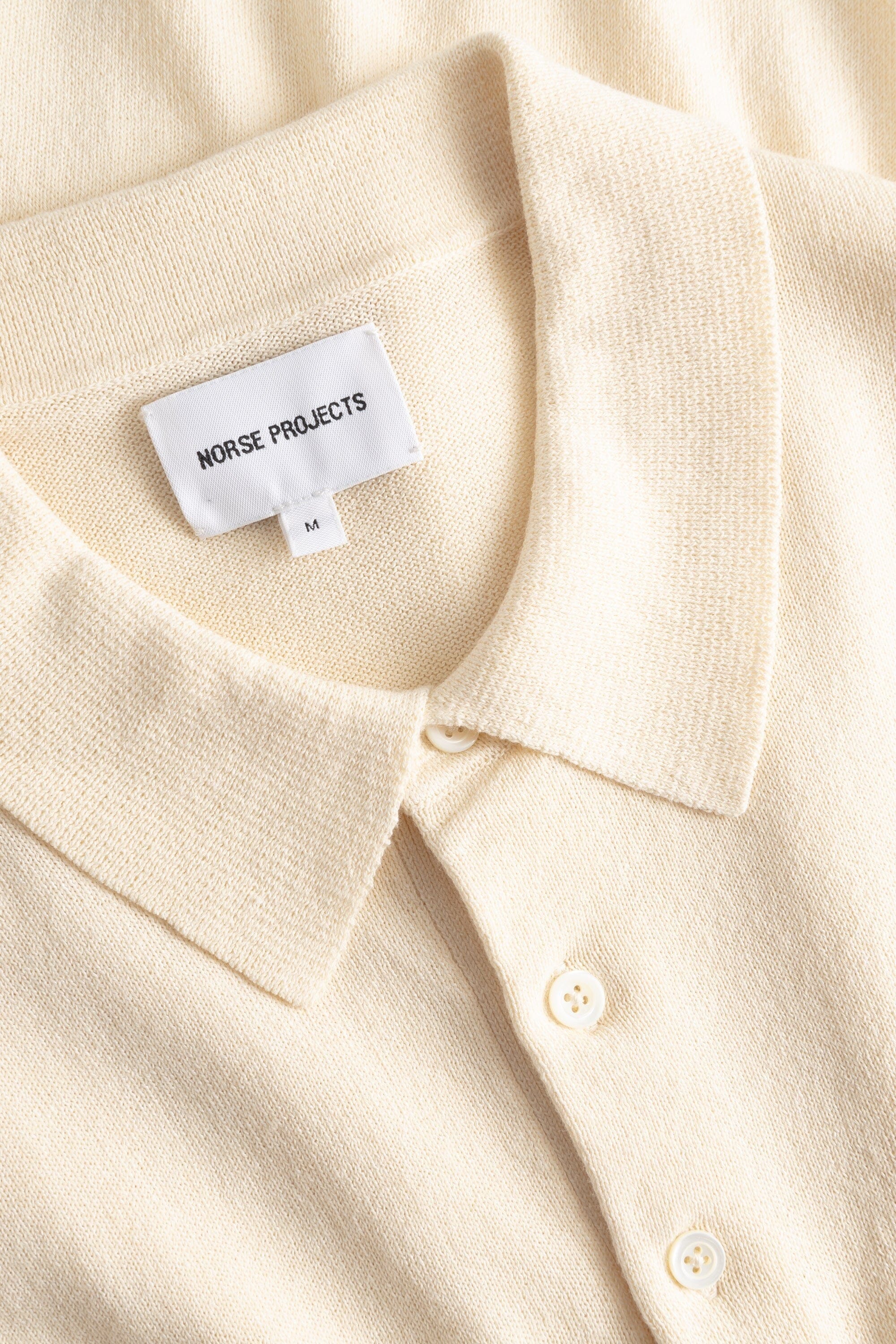 Norse Projects Gudme Cotton Paper Polo - Natural Ecru Shirt Norse Projects 