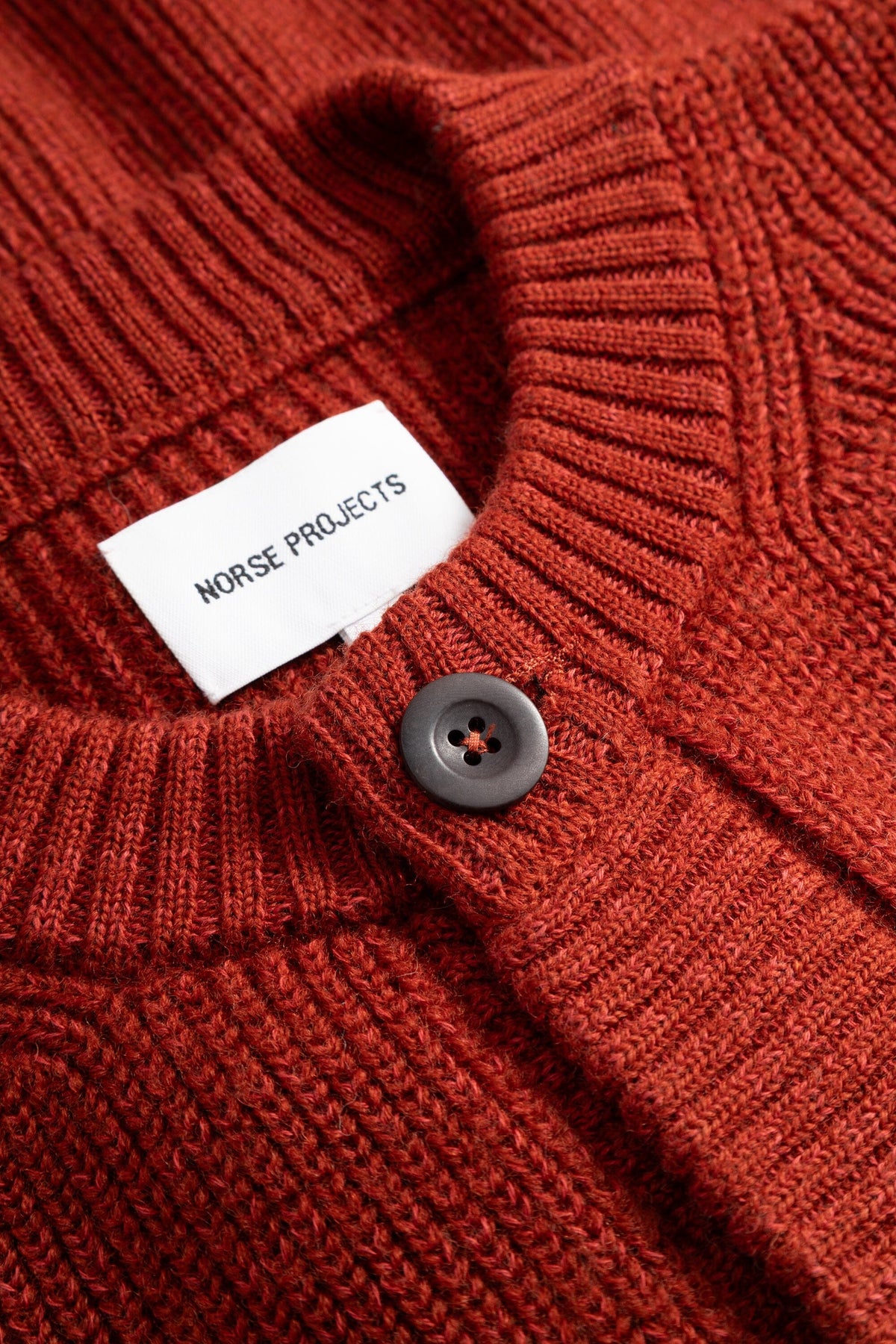 Norse Projects - Gullverket Cotton Wool Rib Cardigan - Cowhide Cardigan Norse Projects 