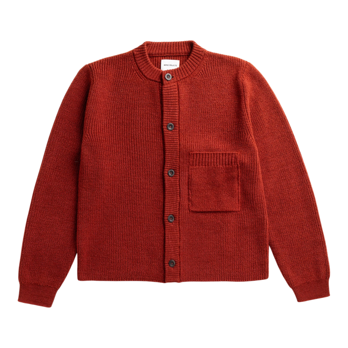 Norse Projects - Gullverket Cotton Wool Rib Cardigan - Cowhide Cardigan Norse Projects 