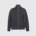 Norse Projects Hagen Full Zip Jacket - Dark Grey Melange Knitwear Norse Projects 