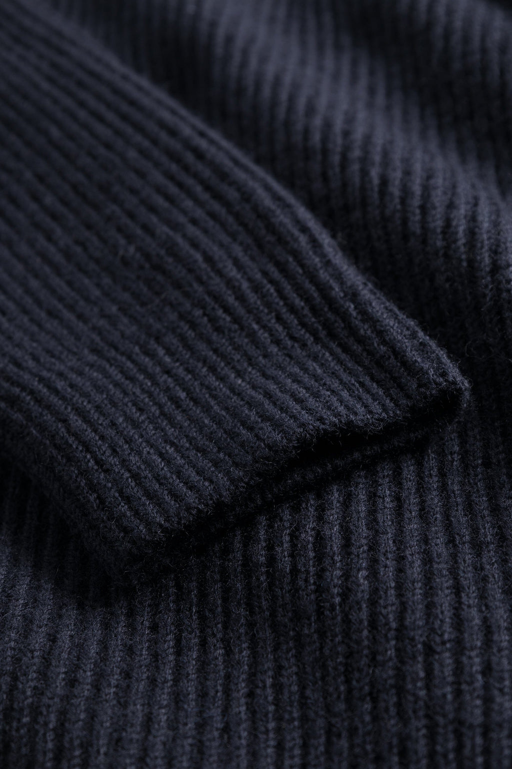 Norse Projects - Hagen Wool Cotton Rib Full Zip Jacket - Dark Navy Cardigan Norse Projects 