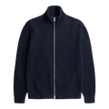 Norse Projects - Hagen Wool Cotton Rib Full Zip Jacket - Dark Navy Cardigan Norse Projects 