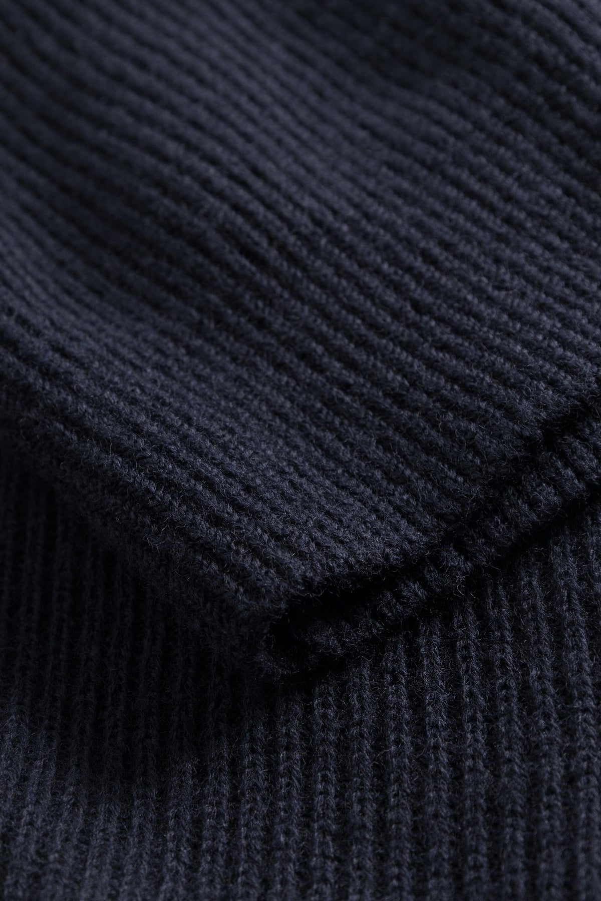 Norse Projects - Hagen Wool Cotton Rib Full Zip Jacket - Dark Navy Cardigan Norse Projects 