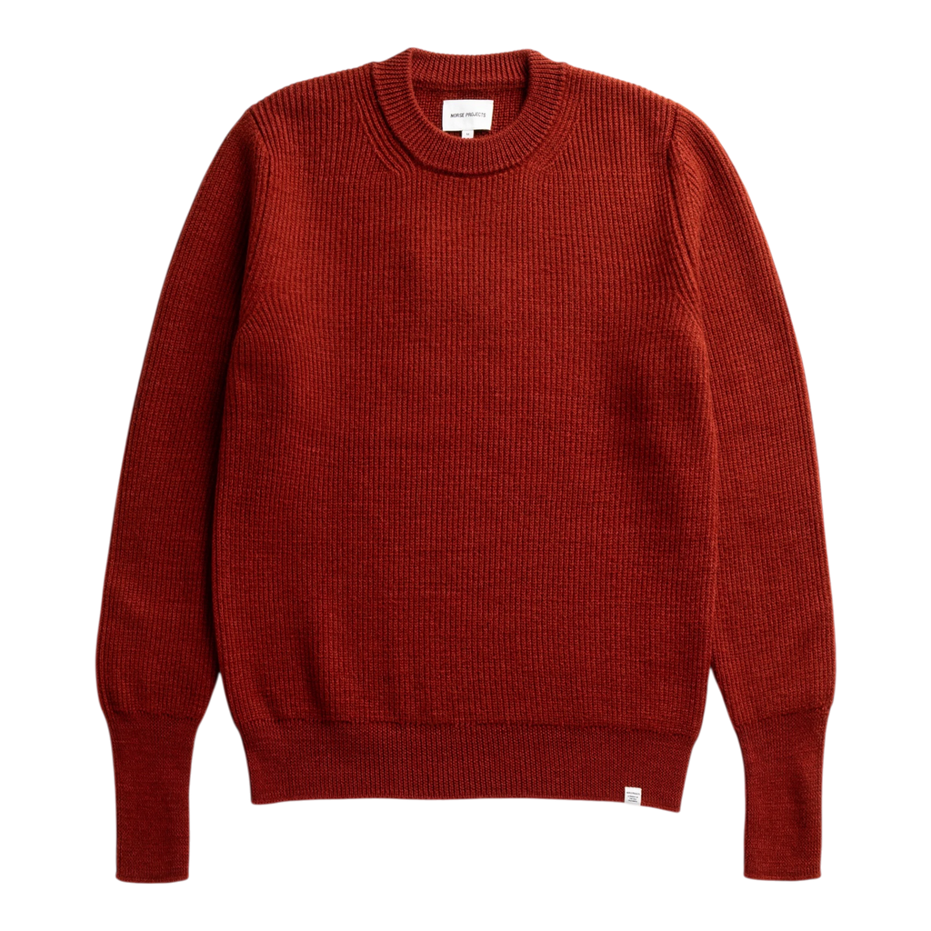 Norse Projects - Henning Cotton Wool Rib Sweater - Cowhide Genser Norse Projects 