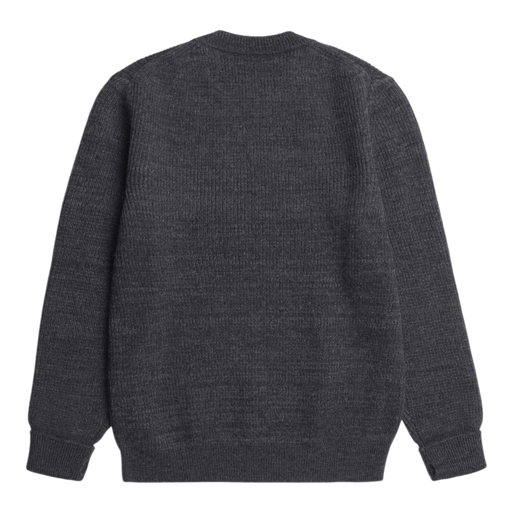 Norse Projects - Henning Cotton Wool Rib Sweater - Dark Grey Melange Genser Norse Projects 