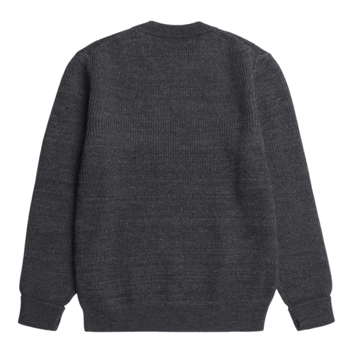 Norse Projects - Henning Cotton Wool Rib Sweater - Dark Grey Melange Genser Norse Projects 