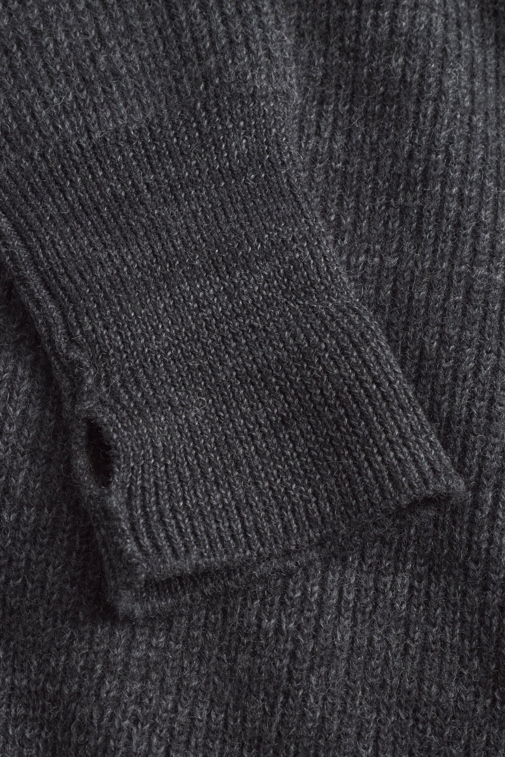 Norse Projects - Henning Cotton Wool Rib Sweater - Dark Grey Melange Genser Norse Projects 