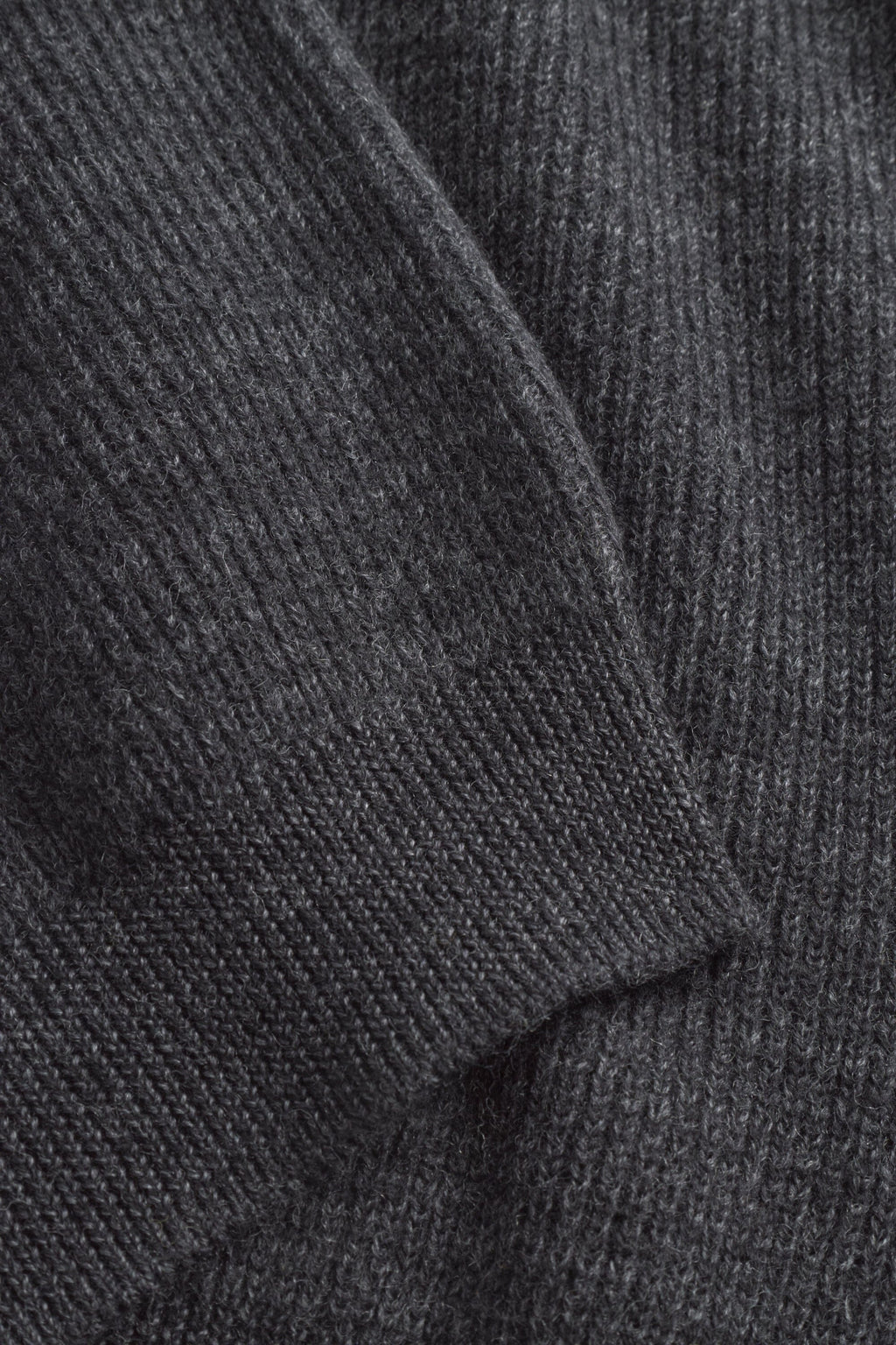 Norse Projects - Henning Cotton Wool Rib Sweater - Dark Grey Melange Genser Norse Projects 