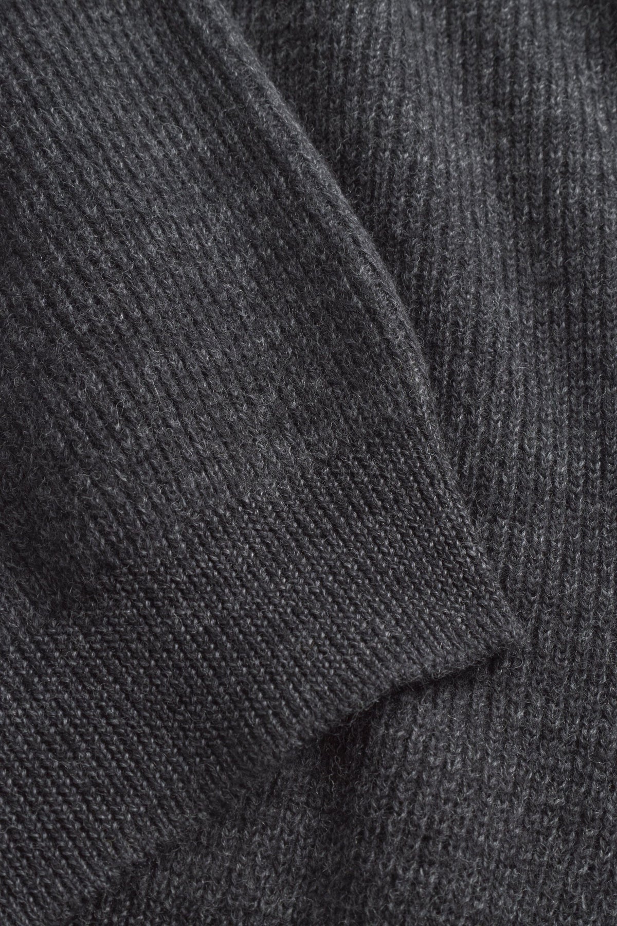 Norse Projects - Henning Cotton Wool Rib Sweater - Dark Grey Melange Genser Norse Projects 
