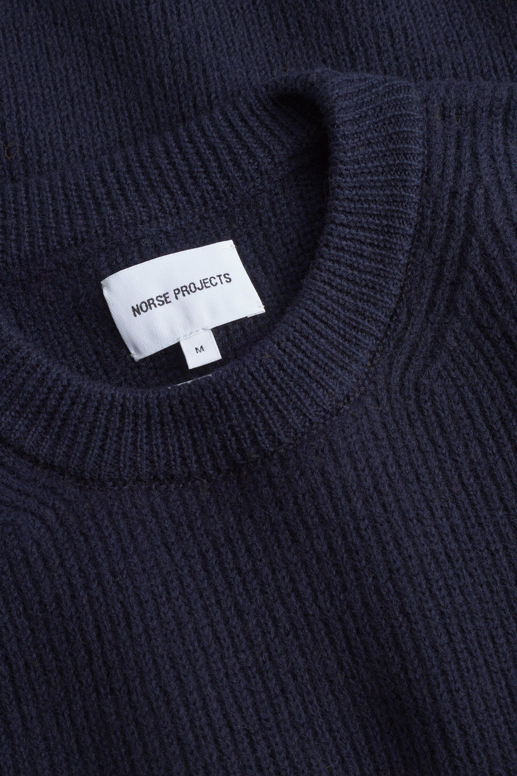 Norse Projects - Henning Cotton Wool Rib Sweater - Dark Navy Genser Norse Projects 
