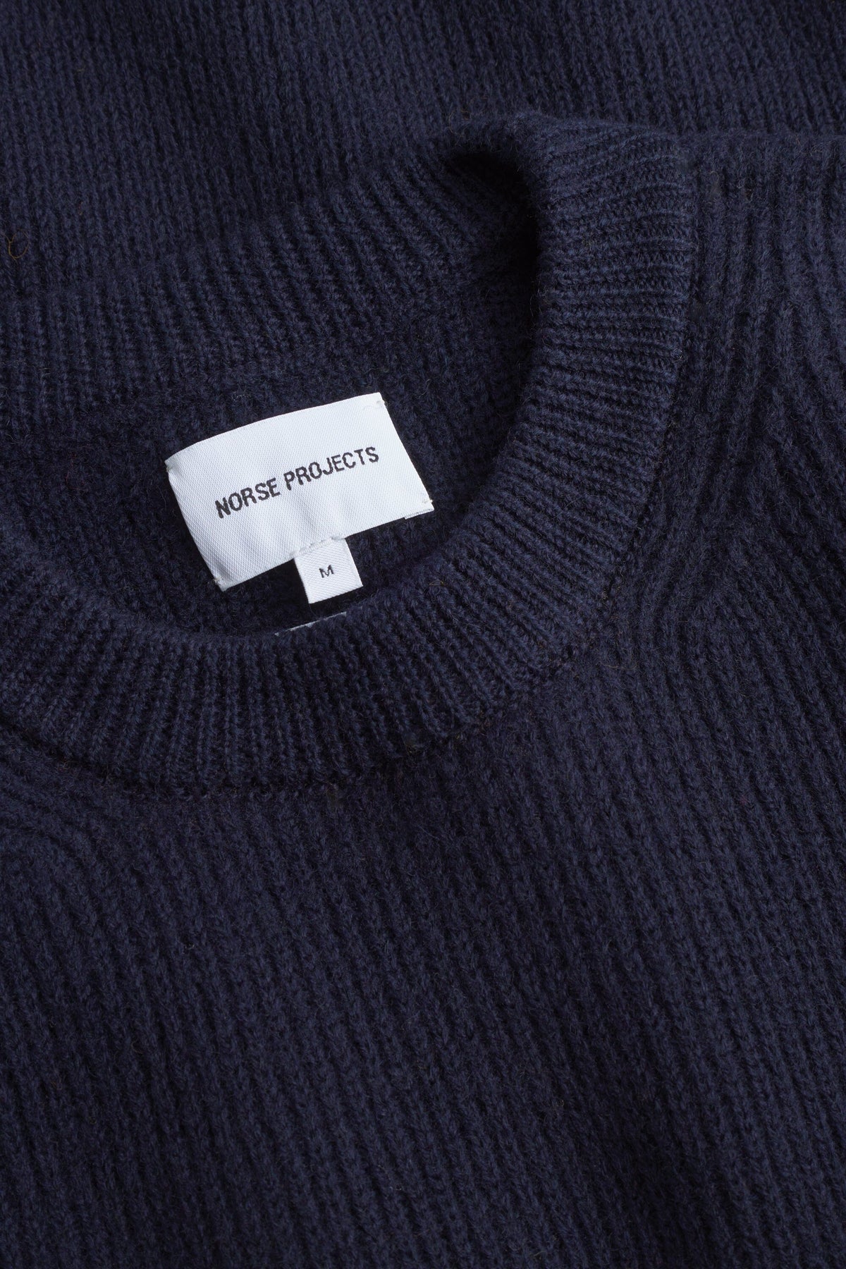Norse Projects - Henning Cotton Wool Rib Sweater - Dark Navy Genser Norse Projects 