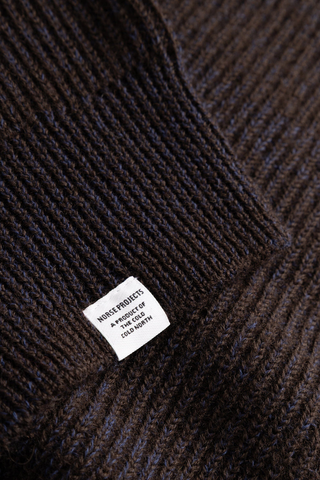 Norse Projects - Henning Cotton Wool Rib Sweater - Darkest Purple Genser Norse Projects 