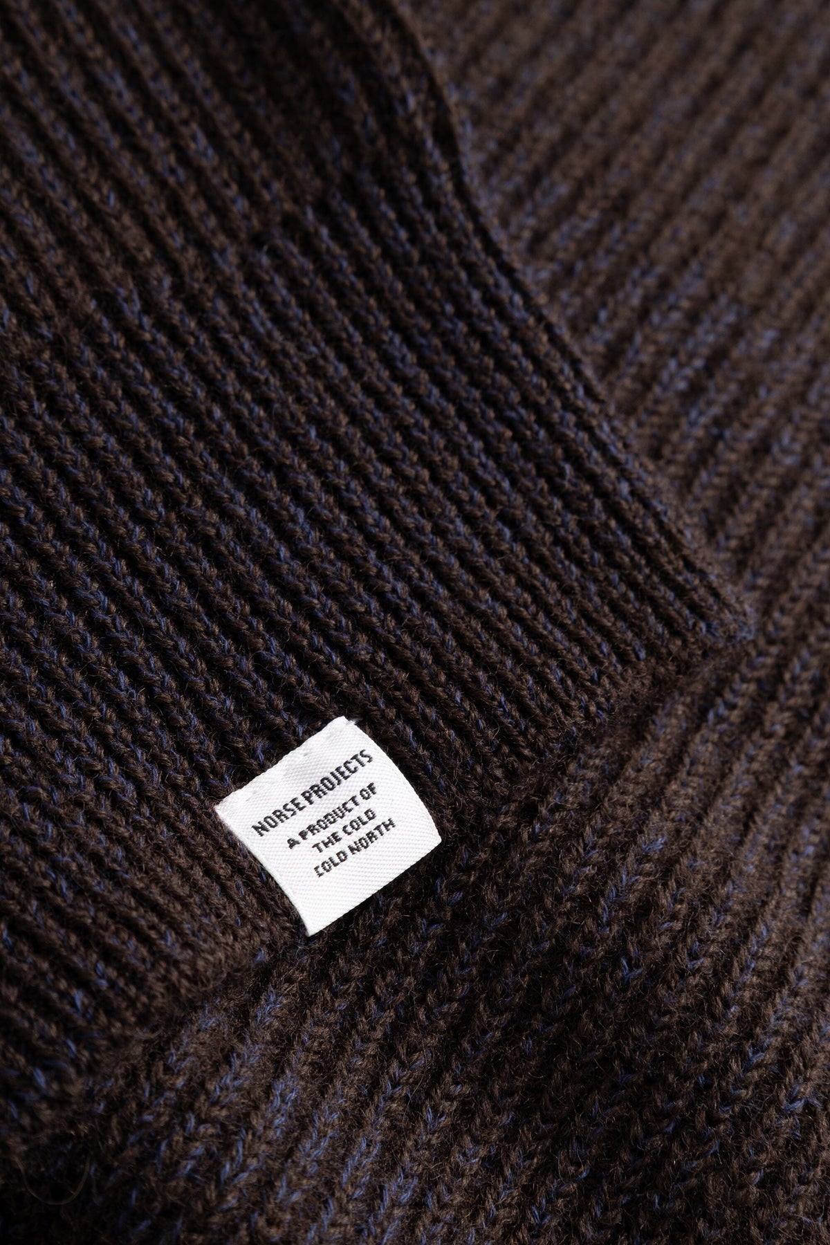 Norse Projects - Henning Cotton Wool Rib Sweater - Darkest Purple Genser Norse Projects 