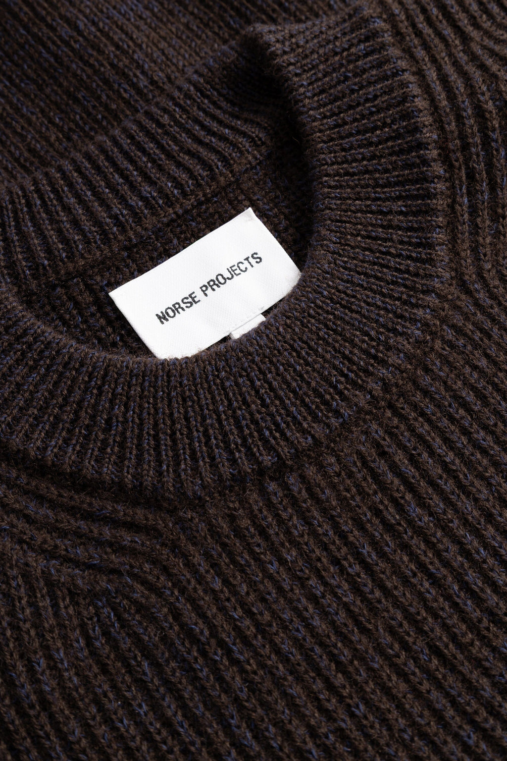 Norse Projects - Henning Cotton Wool Rib Sweater - Darkest Purple Genser Norse Projects 