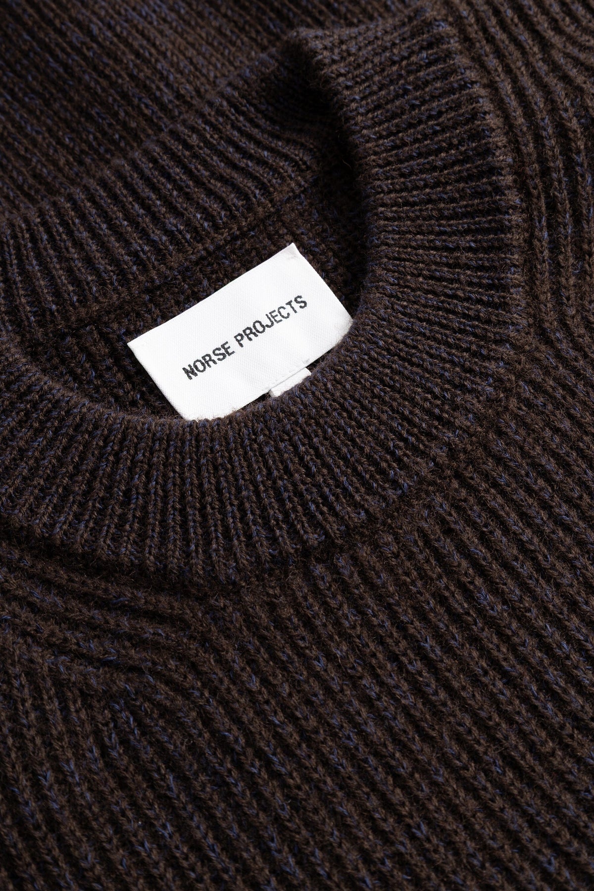 Norse Projects - Henning Cotton Wool Rib Sweater - Darkest Purple Genser Norse Projects 