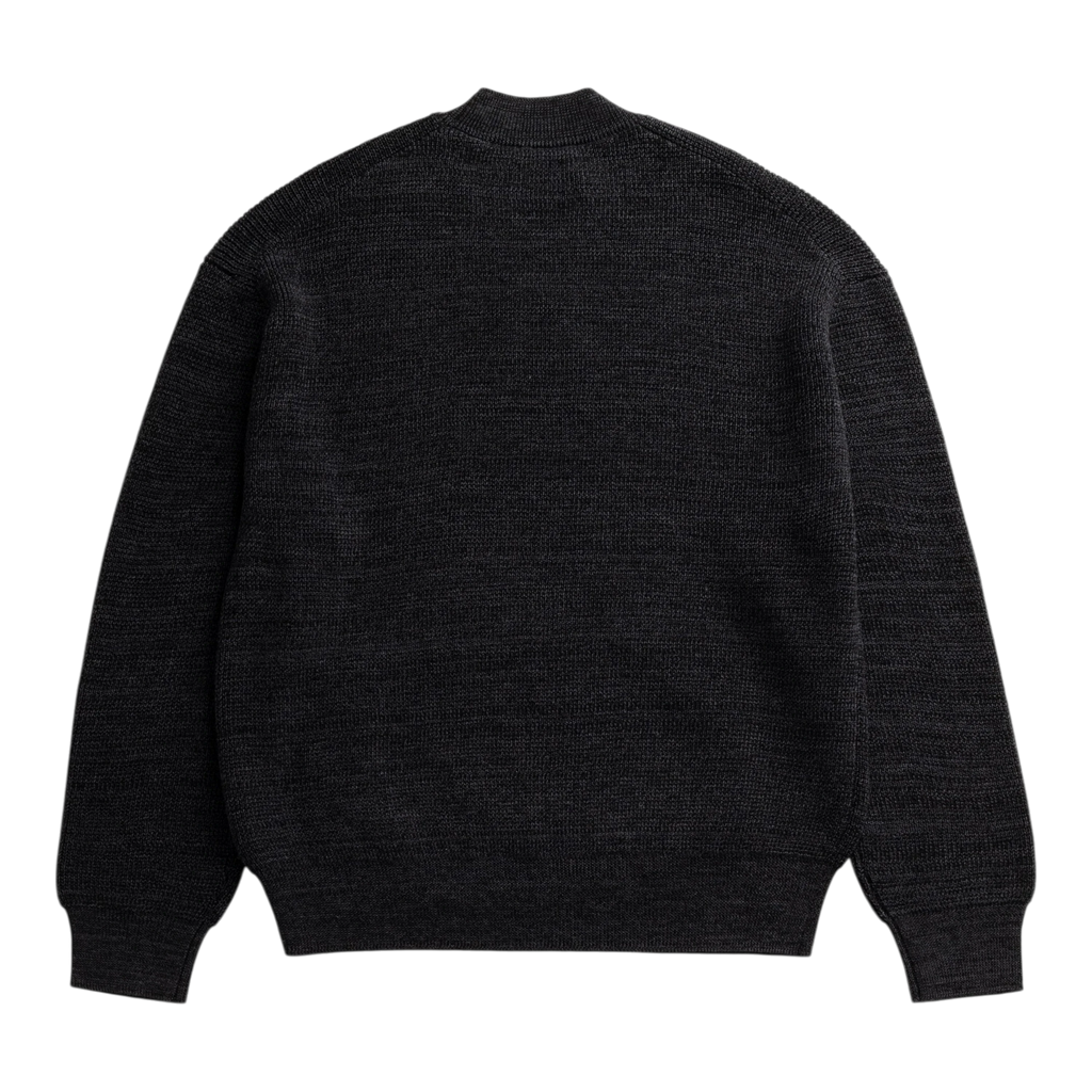 Norse Projects - Hirtshals Tech Merino Waffle Crewneck - Charcoal Melange Genser Norse Projects 