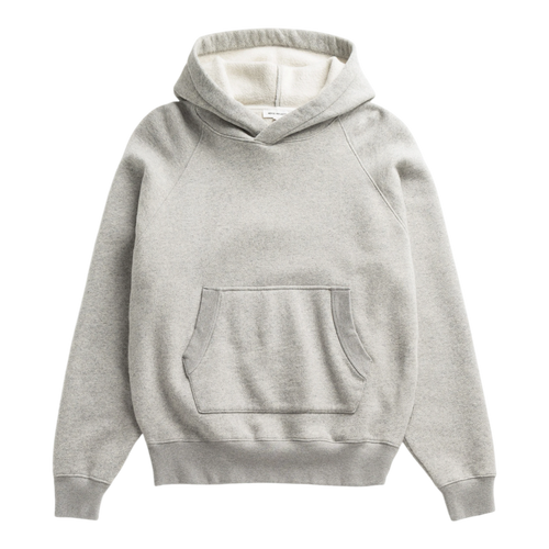 Norse Projects - Kerid Relaxed Cotton Wool Hoodie - Grey Melange Hettegenser Norse Projects 