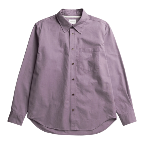 Norse Projects Kongshoved Cotton Faded Pigment Dyed Relaxed Shirt - Vintage Violet Shirt Norse Projects 