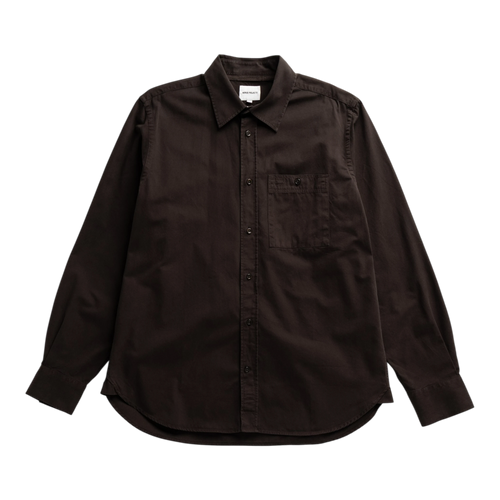 Norse Projects - Kongshoved Cotton Twill Gmd Relaxed Shirt - Delicioso Brown Skjorte Norse Projects 