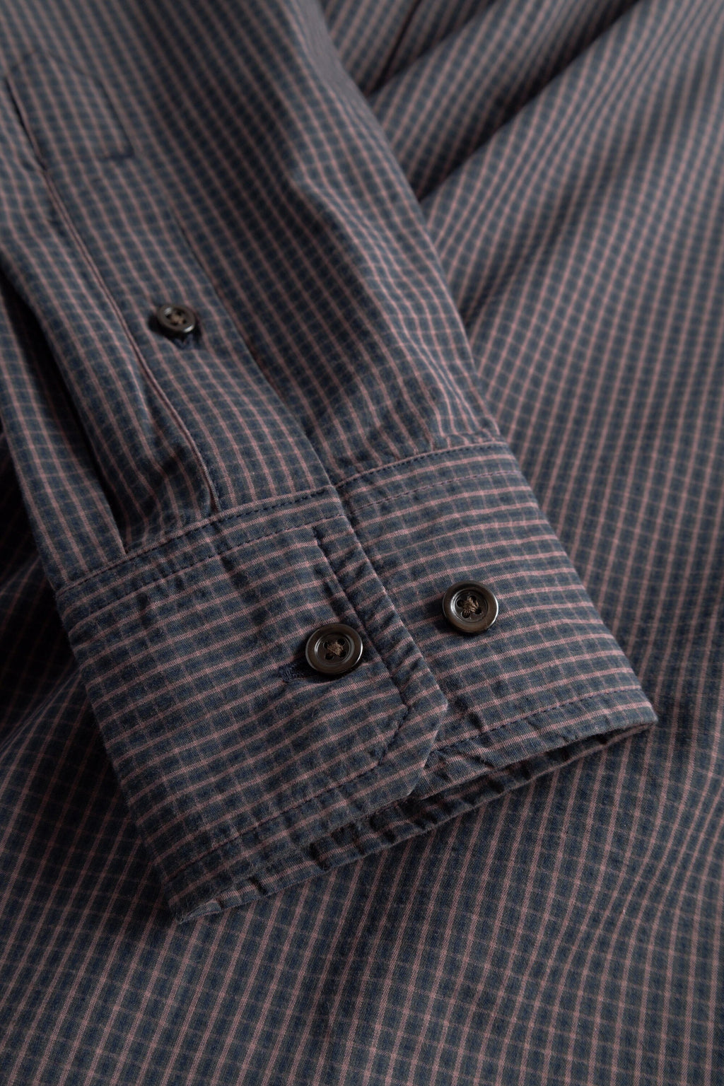 Norse Projects Kongshoved Poplin Mini Check Shirt - Dark Navy Check Shirt Norse Projects 