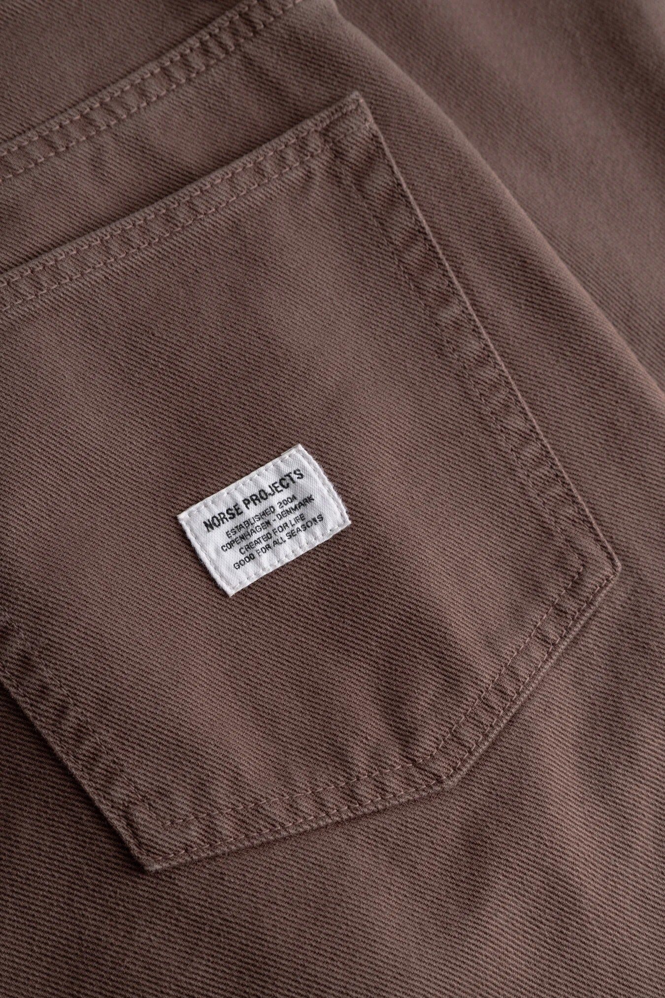 Norse Projects Korshavn Relaxed 5 Pocket Heavy Twill - Peppercorn Pants Norse Projects 