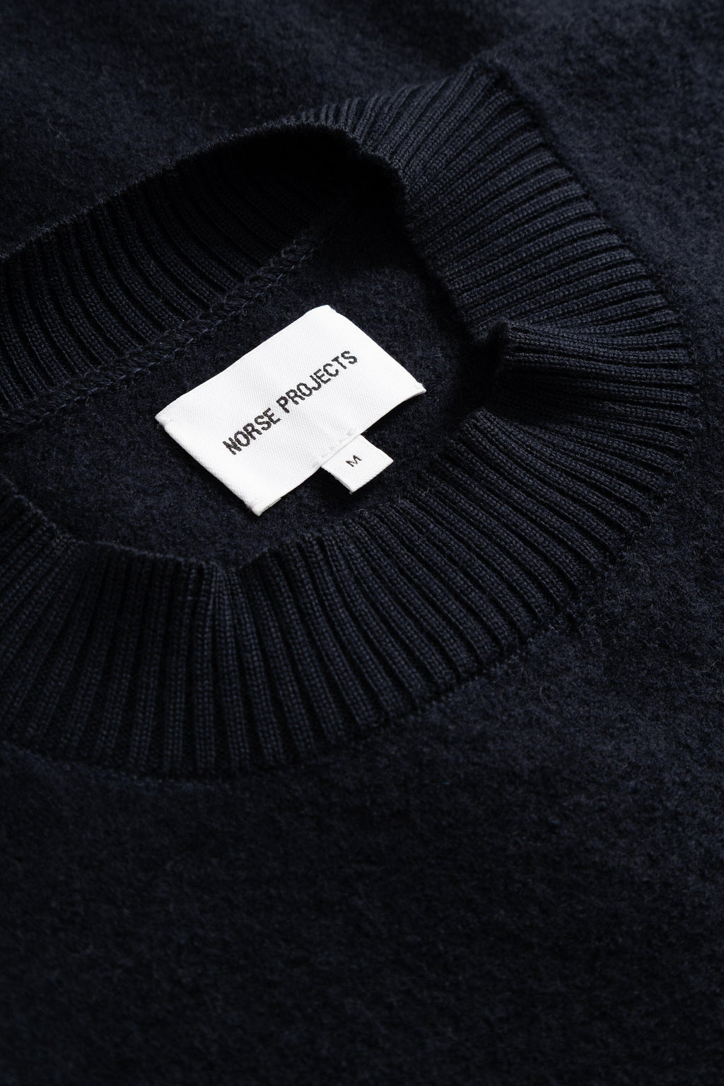 Norse Projects - Kragholm Boiled Wool Crewneck - Dark Navy Genser Norse Projects 