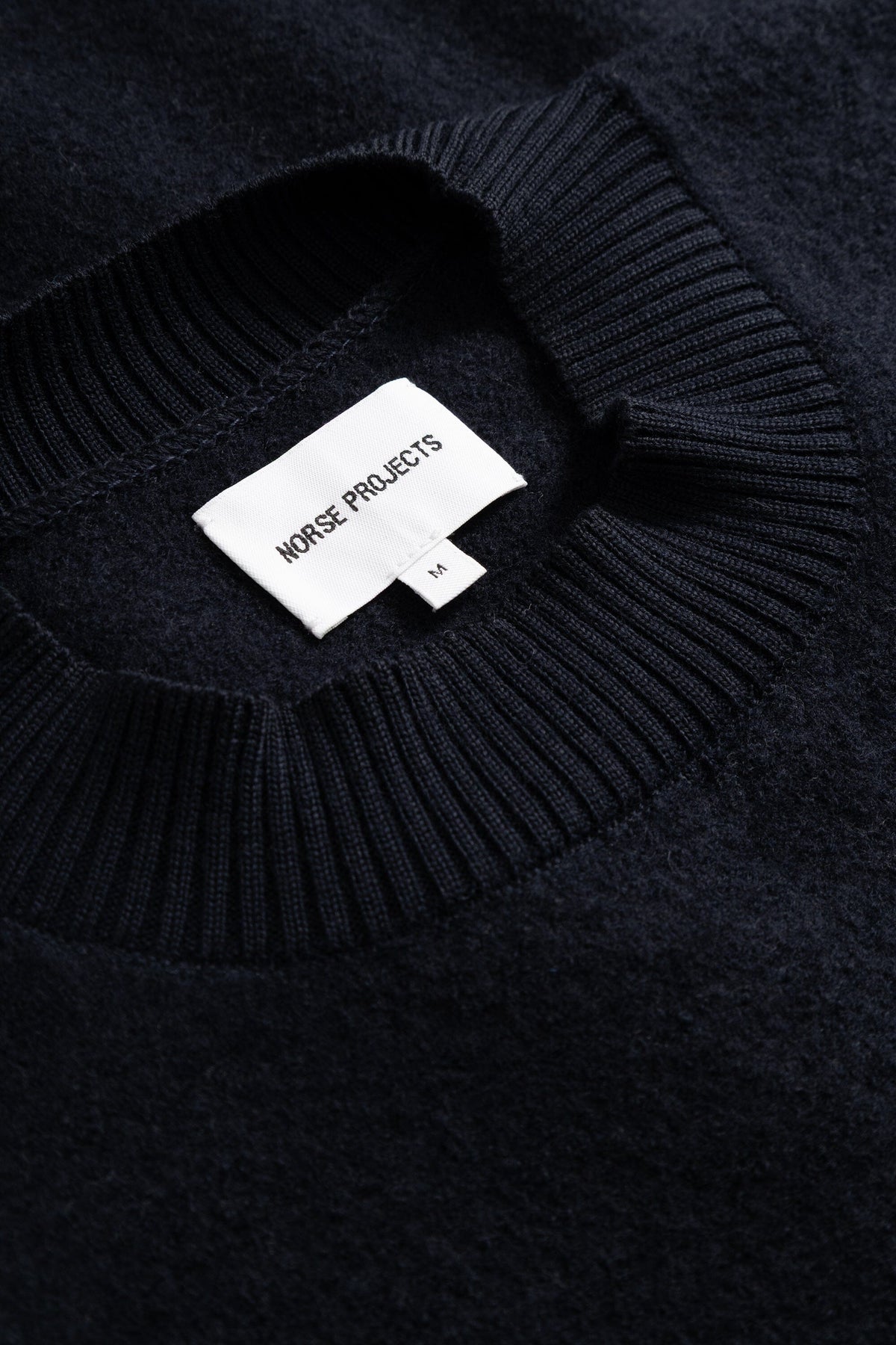 Norse Projects - Kragholm Boiled Wool Crewneck - Dark Navy Genser Norse Projects 