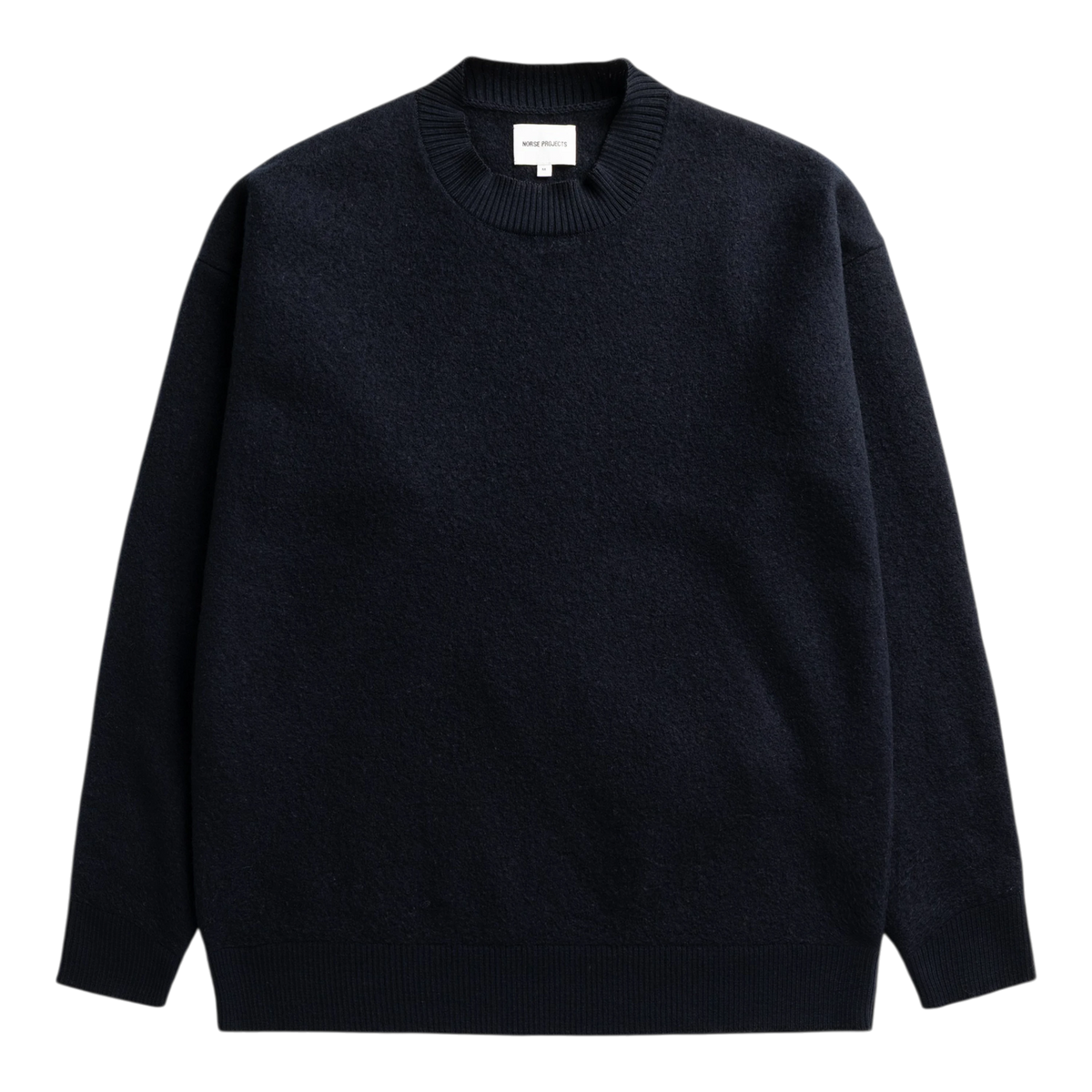 Norse Projects - Kragholm Boiled Wool Crewneck - Dark Navy Genser Norse Projects 