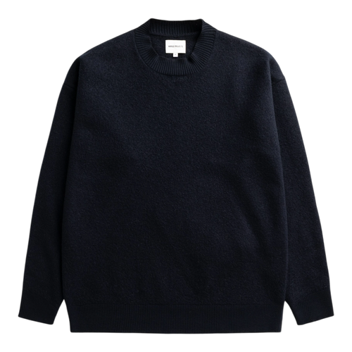 Norse Projects - Kragholm Boiled Wool Crewneck - Dark Navy Genser Norse Projects 