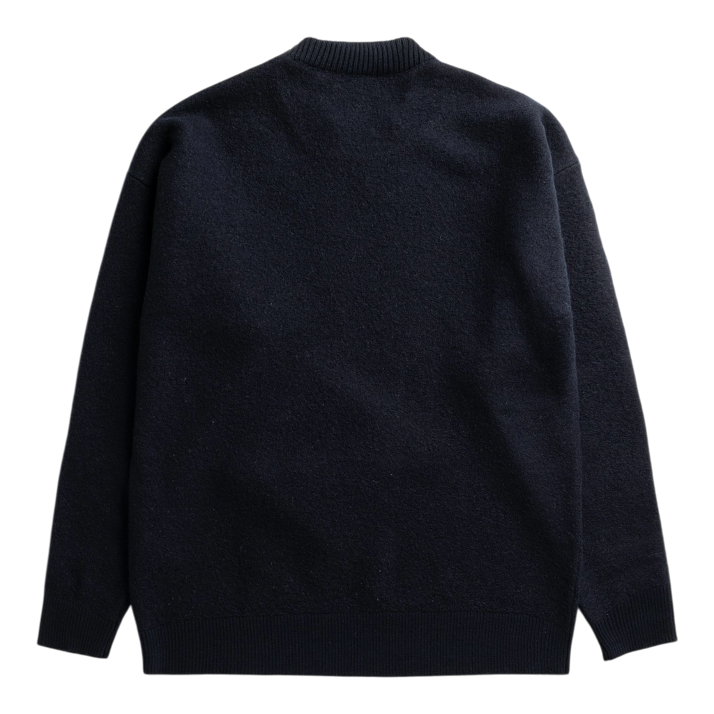 Norse Projects - Kragholm Boiled Wool Crewneck - Dark Navy Genser Norse Projects 