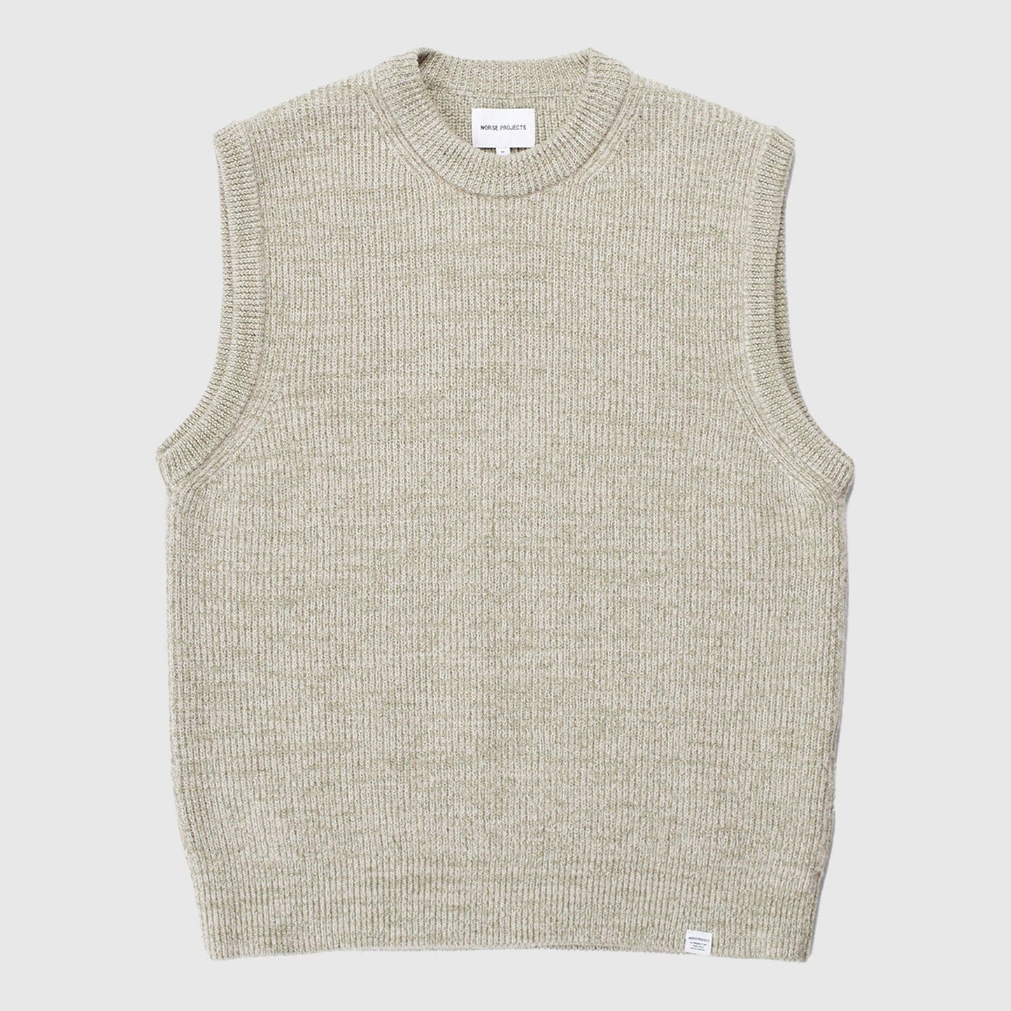 Norse Projects Manfred Vest - Sediment Green Knitwear Norse Projects 