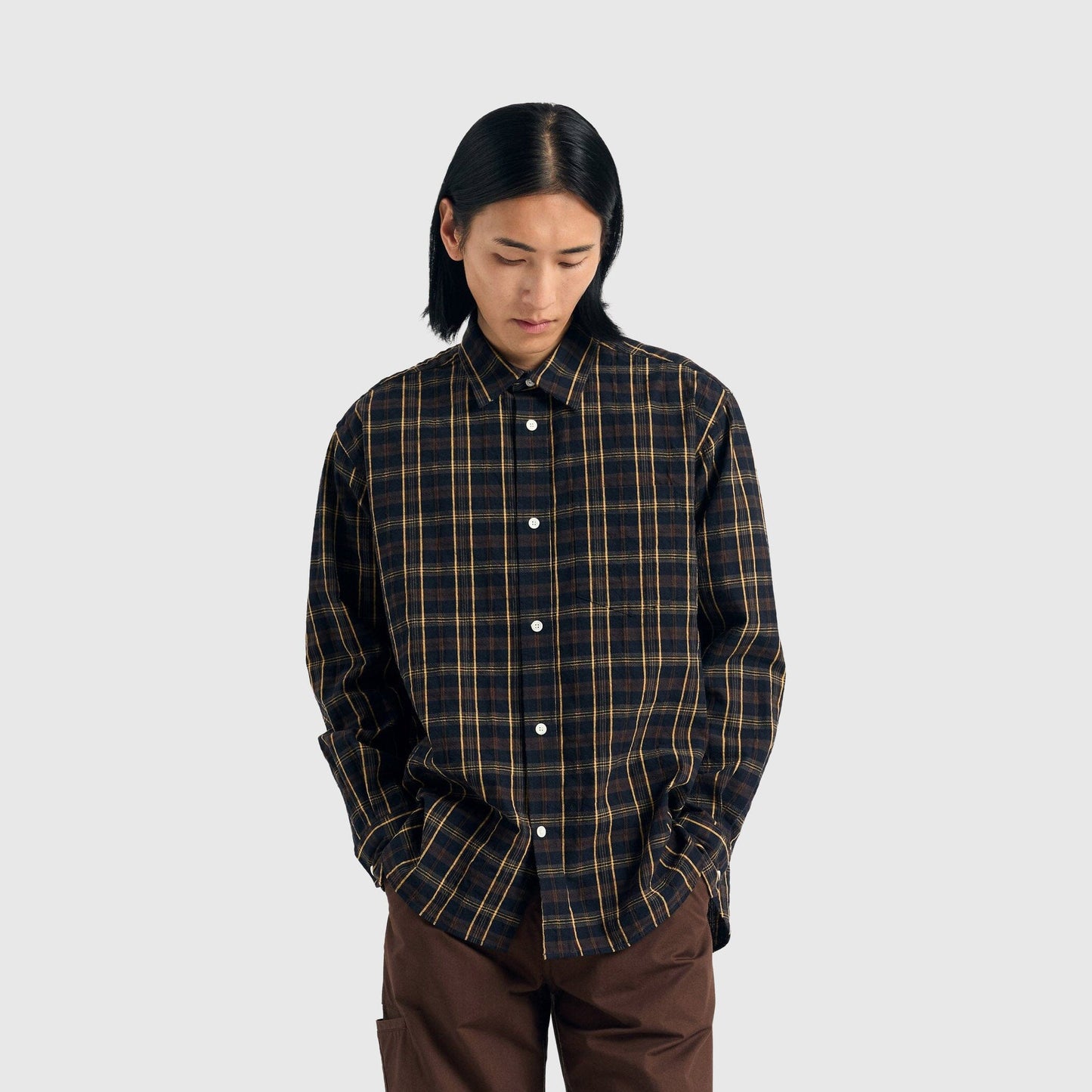 Norse Projects Mo Oversized Shirt - Dark Navy Check Shirt Norse Projects 