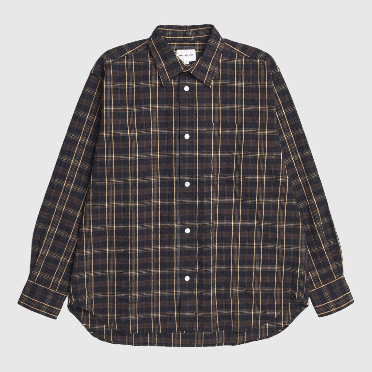 Norse Projects Mo Oversized Shirt - Dark Navy Check Shirt Norse Projects 