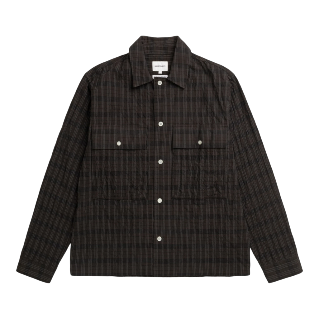 Norse Projects Mols Hunting Check Shirt - Delicioso Brown Shirt Norse Projects 