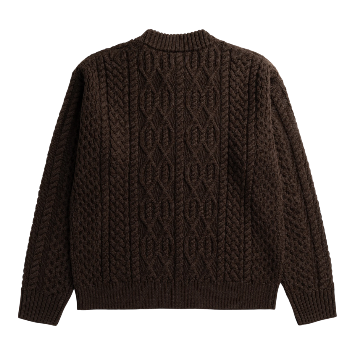 Norse Projects - Nordhavn Aran Crewneck Sweater - Delicioso Brown Genser Norse Projects 