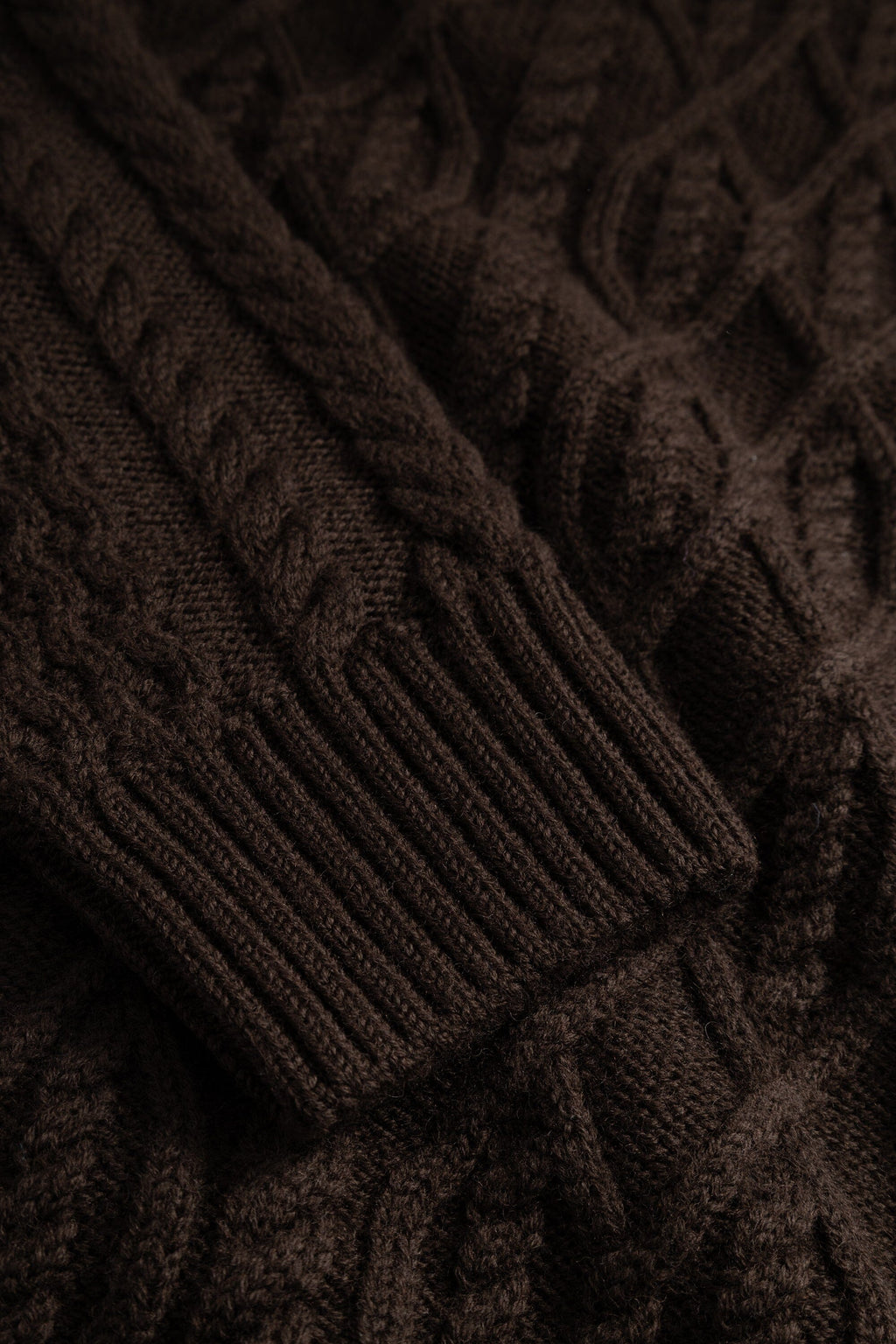 Norse Projects - Nordhavn Aran Crewneck Sweater - Delicioso Brown Genser Norse Projects 