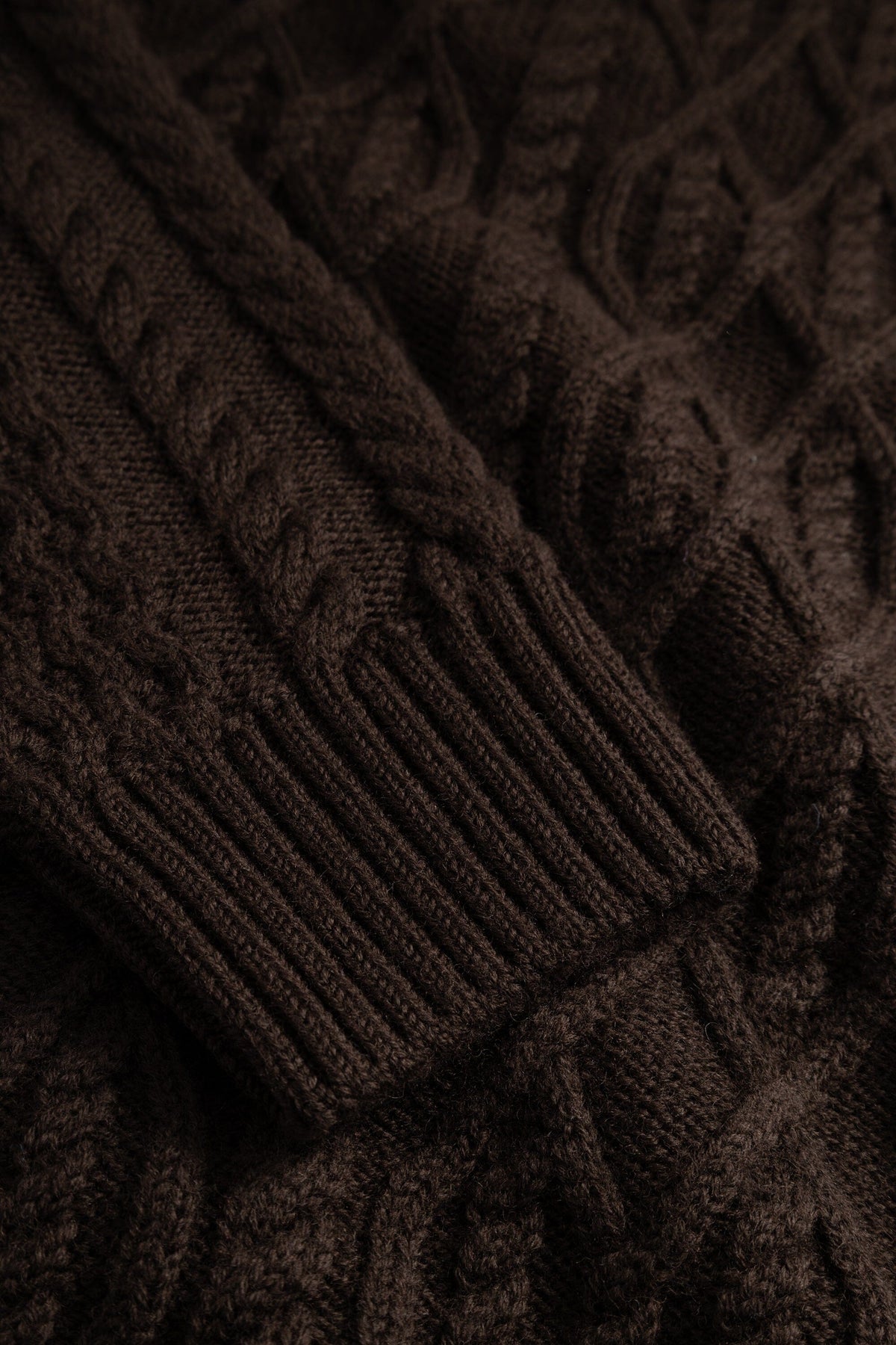 Norse Projects - Nordhavn Aran Crewneck Sweater - Delicioso Brown Genser Norse Projects 