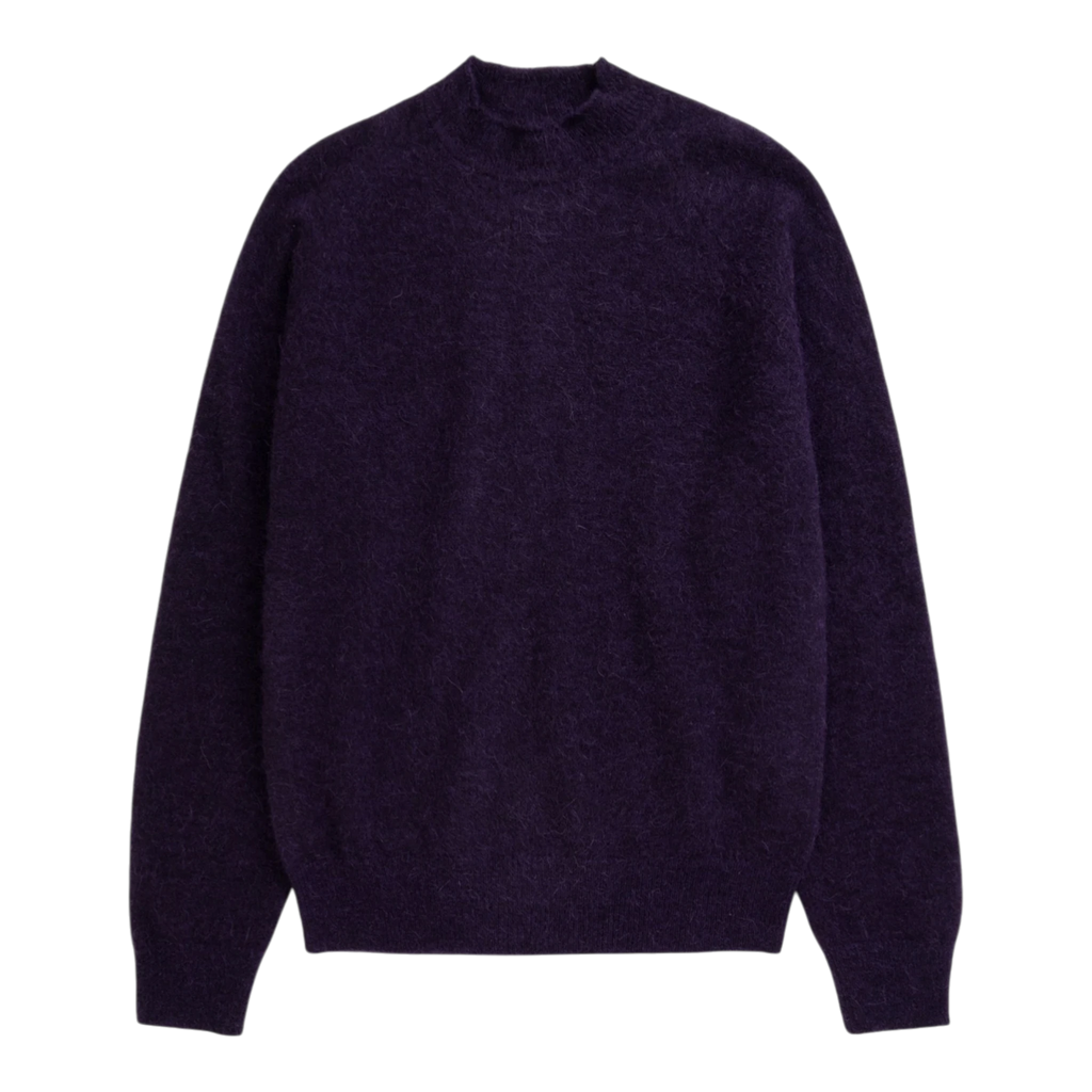Norse Projects Nordrevik Baby Alpaca Sweater - Vintage Violet Sweater Norse Projects 
