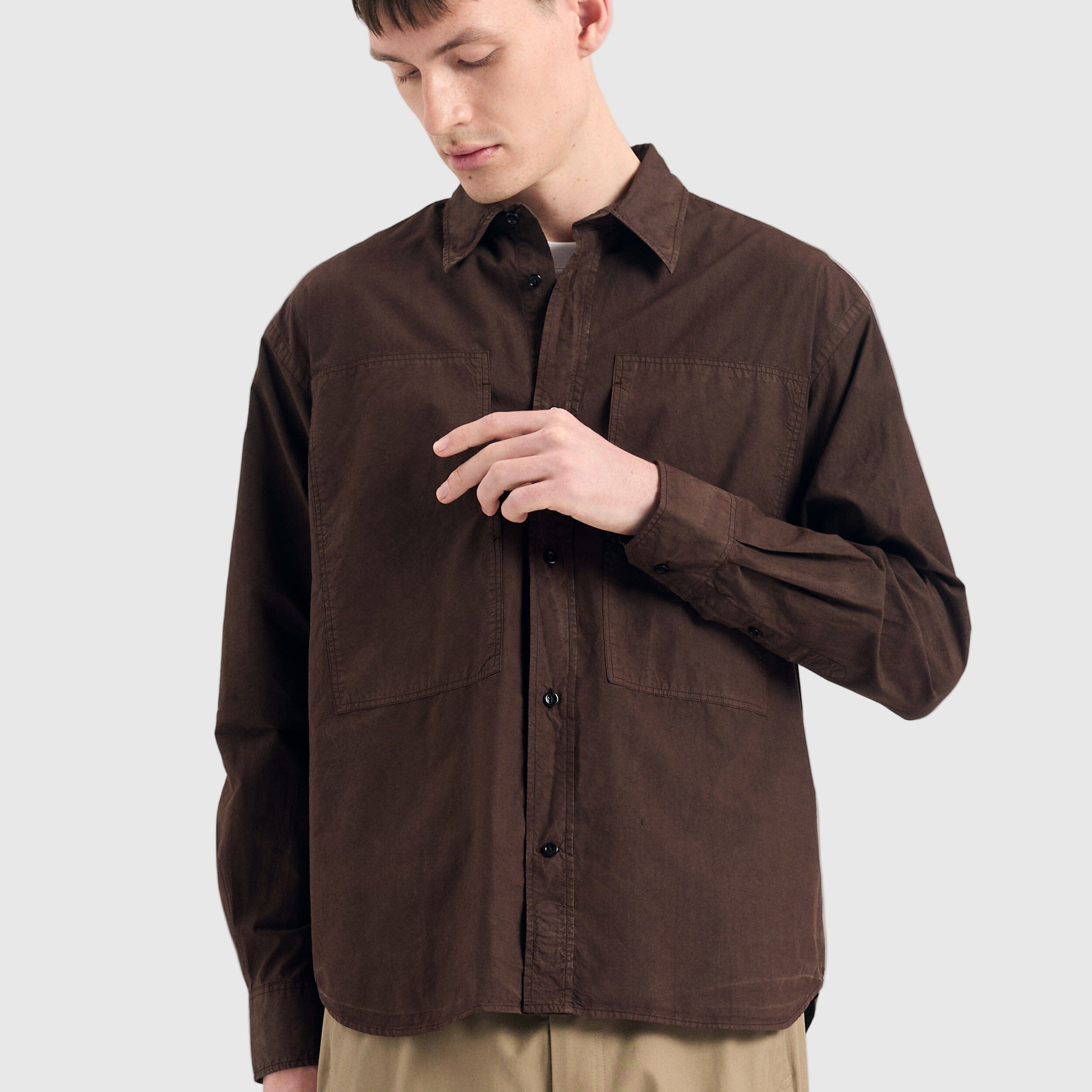 Norse Projects Ole Fatigue Shirt - Espresso Shirt Norse Projects 